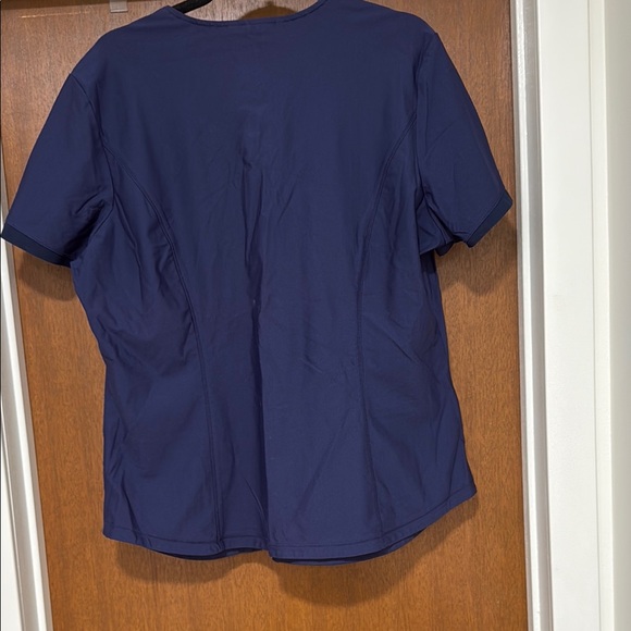 Cherokee Form Navy Blue Scrub Top - Picture 2 of 3